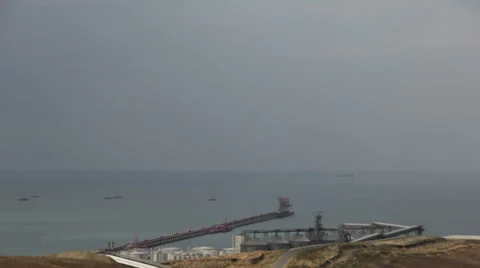 Timelapse movement of the clouds over the sea Stock-Footage 38522327