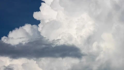 Timelapse. The movement of cumulus clouds during the day, in the daytime. Stock Footage 157860855