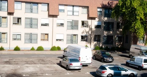 Timelapse of movement on the parking place Stock Footage 94031209