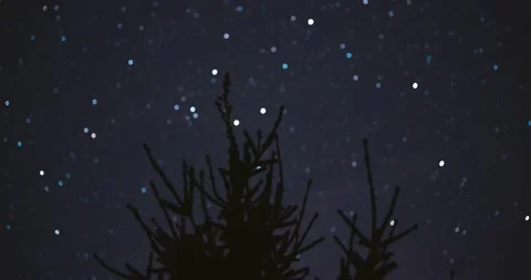 Timelapse of the movement of stars in the night sky against the background of Stock Footage 146502802
