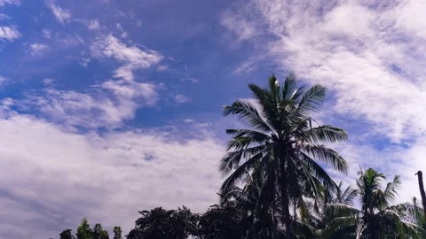 Timelapse movement of white clouds on bright sunny day Vídeo Stock 141309599