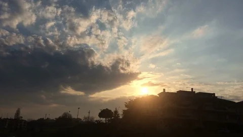 Timelapse with movin clouds Video stock 126968624