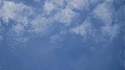 Timelapse moving beautiful white cloud with blue sky background at day time Stock Footage 129929402