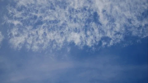 Timelapse moving beautiful white cloud with blue sky background at day time Stock Footage 129929695
