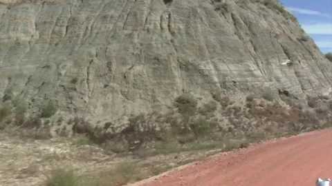 Timelapse moving camera pov down gravel road, hurried pace Video stock 269371127