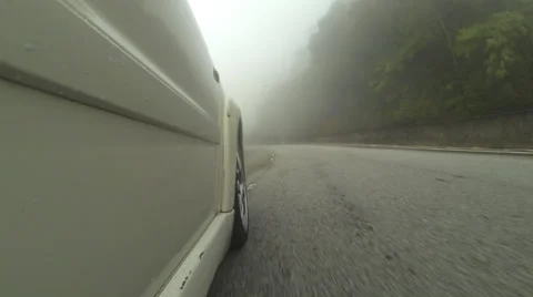 Timelapse of moving car going downhill Stock Footage 32694658