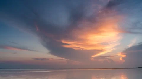 Timelapse Of Moving Cloud During Sunrise Stock Footage 41219212