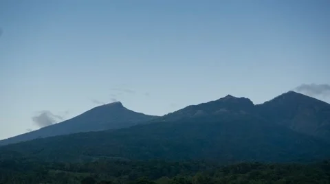 Timelapse of Moving Cloud During Sunrise On View Of Mount Rinjani  Stock Footage 51165507