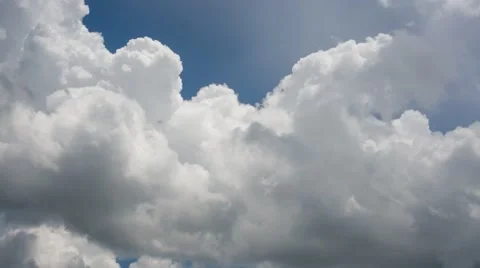 Timelapse of Moving Cloud Under Blue Sky in Daylight Stock Footage 42946038