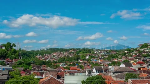 Timelapse of moving clouds above suburban area, 4K Stock-Footage 156163922
