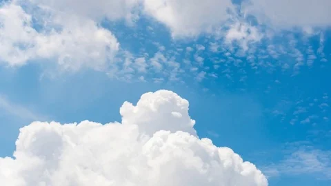 Timelapse of moving clouds and blue sky Stock Footage 75949310