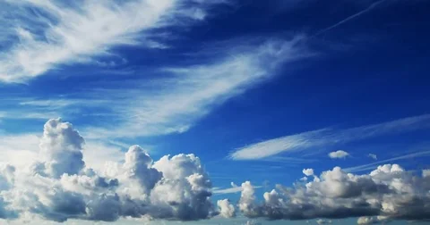 Timelapse of moving Clouds and Blue Sky. Stock Footage 81141261