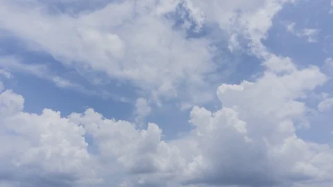Timelapse moving clouds from blue sky to raining cloud.4K Stock Footage 88768956