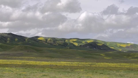 Timelapse moving clouds over Caliente Mountains Stock Footage 118405280