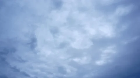 Timelapse of moving clouds, overcast sky. Stock Footage 206054796