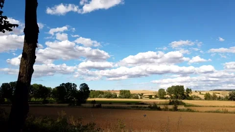 Timelapse with moving clouds in spanish landscape Stock Footage 134017049