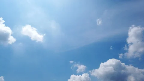 Timelapse of Moving Clouds with stunning blue skies Stock Footage 119968006