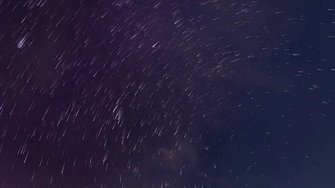 Timelapse of moving galaxy star trails Stock Footage 116200770