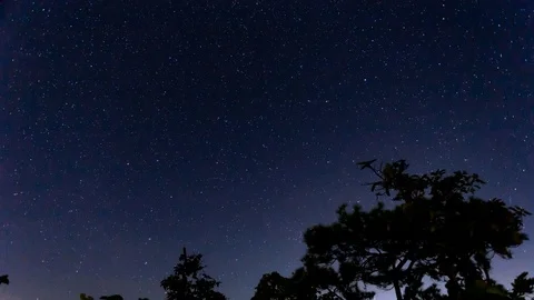 Timelapse of moving star trails in night sky Stock-Footage 100104106
