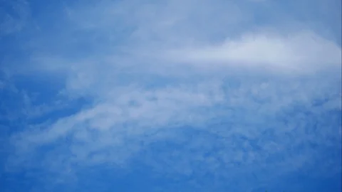 Timelapse moving white cloud with beautiful blue high sky background in day t Stock Footage 128586191