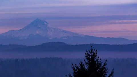 Timelapse of Mt Hood Oregon Stock Footage 306073521