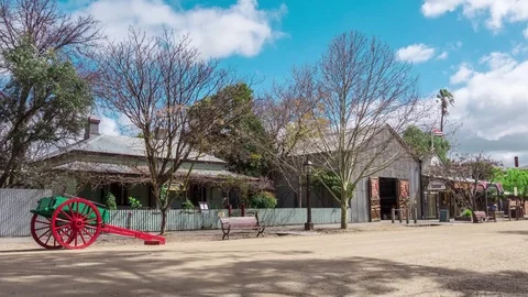 Timelapse of Murray Esplanade, Echuca, Victoria, Australia 動画素材 84042182