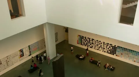 Timelapse museum lobby Видео 11559791
