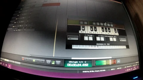 Timelapse music creation on the computer. Stock Footage 118514538