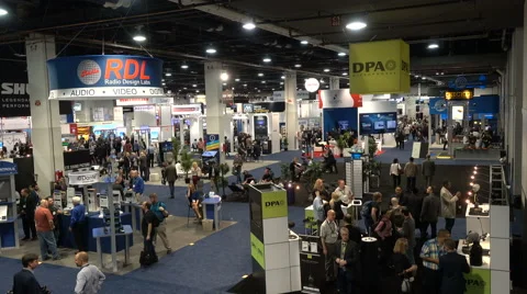 Timelapse-NAB show floor Video stock 62837433