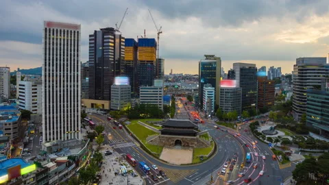 TimeLapse Namdaemun Gate Stock Footage 132461432