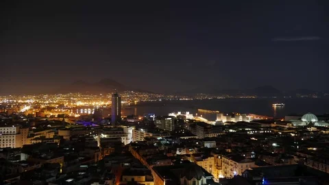 Timelapse Naples Night Video stock 70227634