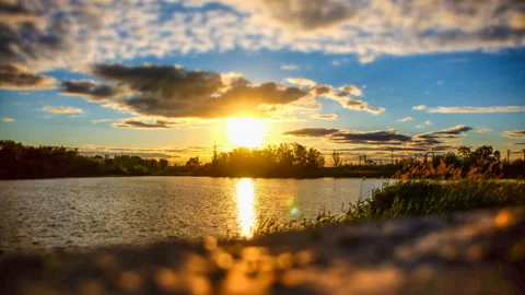 Timelapse of nature landscape, river Stock-Footage 129630712