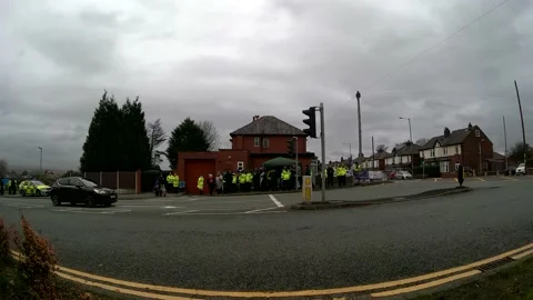 A timelapse of the NHS strike action Stock Footage 229949528