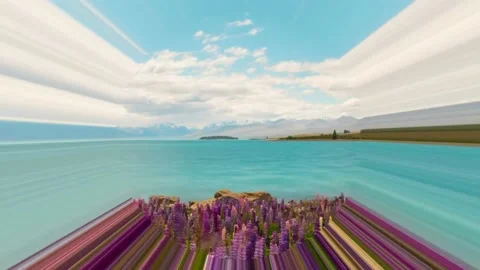 Timelapse Nice Background Blue Sky And Sea Stock Footage 109228631