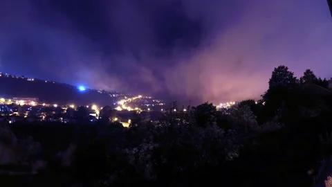 Timelapse night blue sky clouds Video stock 133261267
