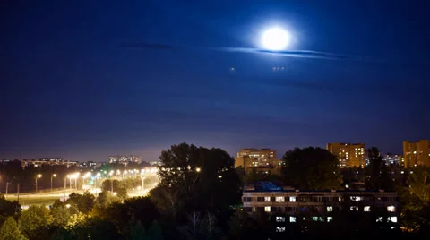 Timelapse  night in the city Stock Footage 30822338