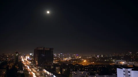 Timelapse at night in city Stock Footage 127213323