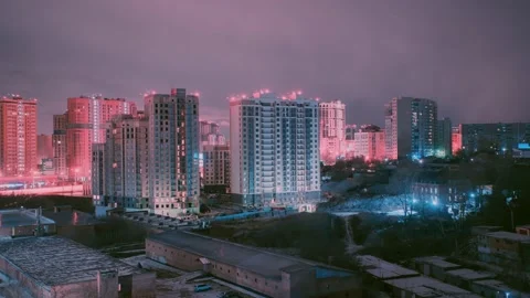 Timelapse night city Stock Footage 146888939