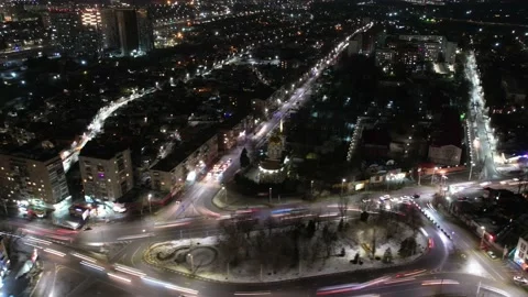 Timelapse night city Stock Footage 230085851