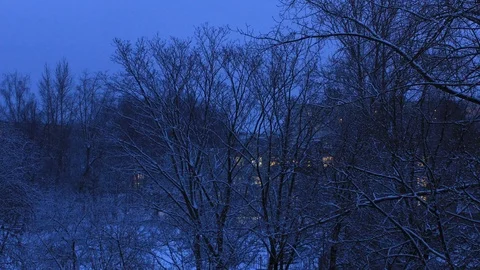 Timelapse night comes suddenly in the city estate yard Stock Footage 123783502