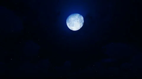 Timelapse night to day from full moon on starry sky to afternoon, snow falli Stock Footage 138251540