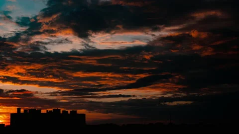 Timelapse, the night is falling over the city Stock Footage 156962007