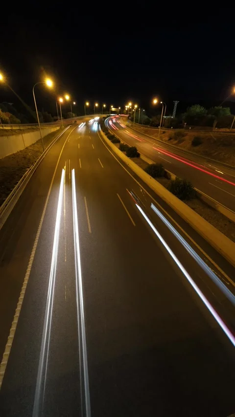 Timelapse of night highway Stock Footage 287653176