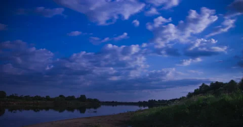 Timelapse night river Pripyat Stock Footage 64951938