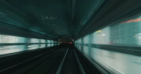 Timelapse night shot of Metro Stock Footage 89902480