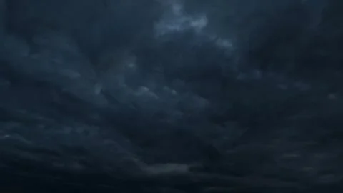 Timelapse of night sky clouds after rain scene - loop video Stock Footage 301166440