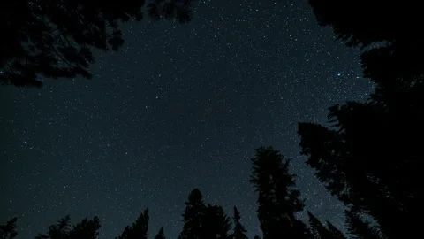 Timelapse of night sky over Yosemite National Park in California, USA Stock Footage 346103976