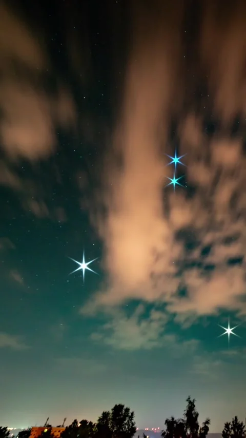Timelapse of the night starry summer sky Stock Footage 249652826