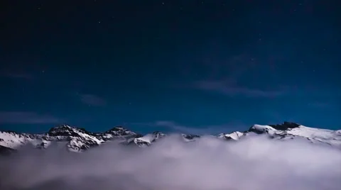 Timelapse night at the summits Video stock 36824060