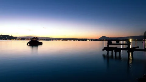 Timelapse night sunset Video stock 84040612